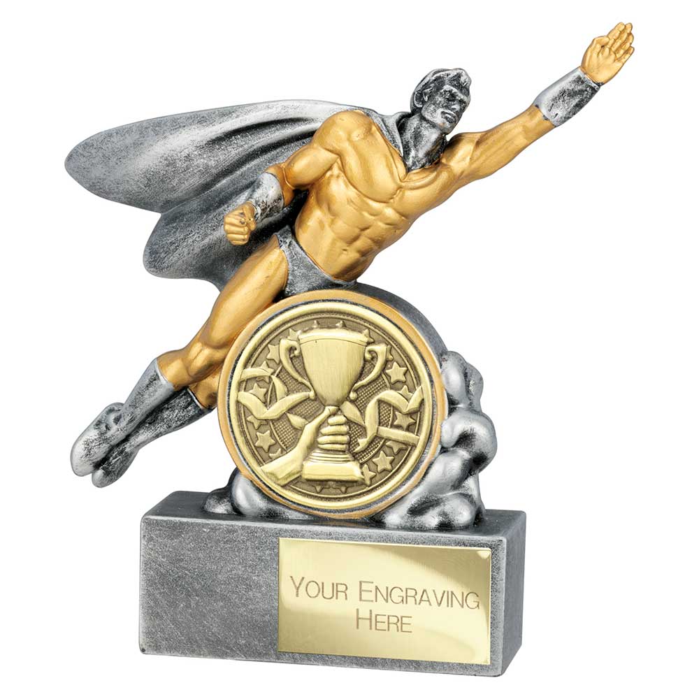 Hero Male Recognition Award Antique Silver 140mm