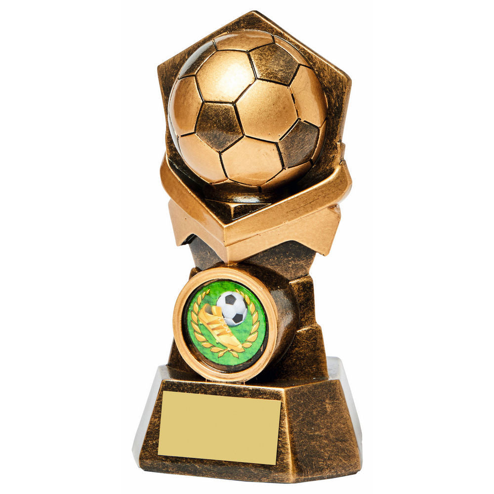 Antique Gold Football Warrior Resin 150mm