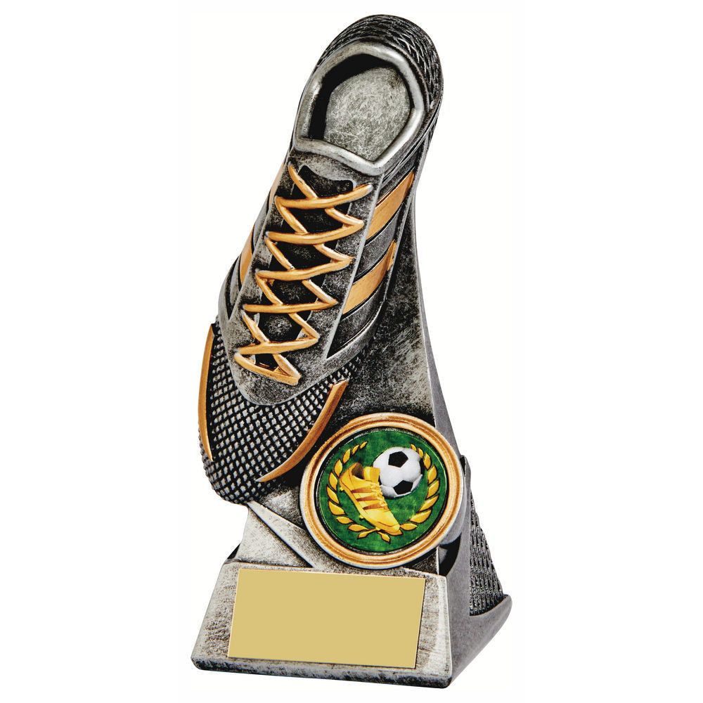 Antique Silver Football Boot 120mm