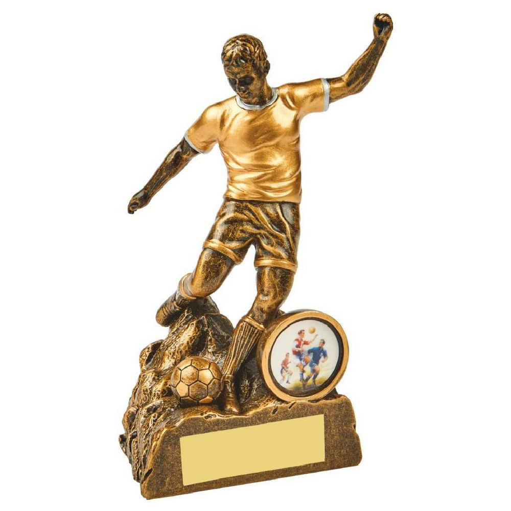 Antique Gold Male Football Resin - HEAVY 140mm