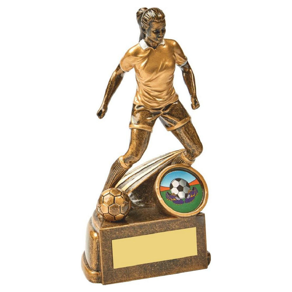 Antique Gold Female Football Resin 150mm