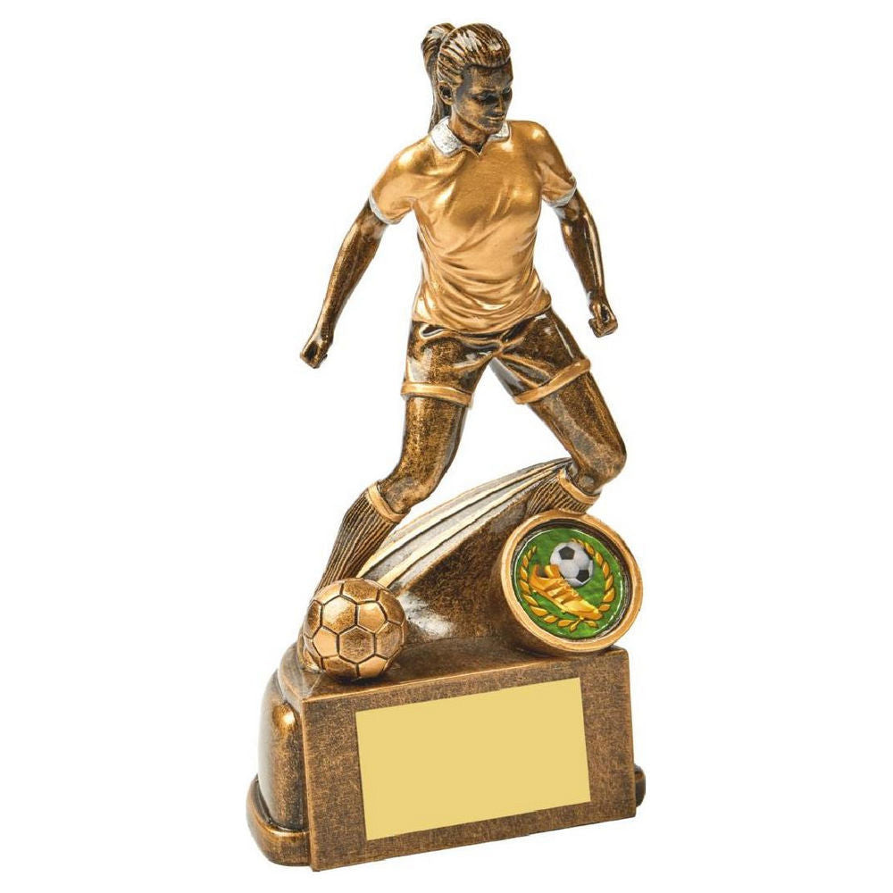 Antique Gold Female Football Resin 170mm