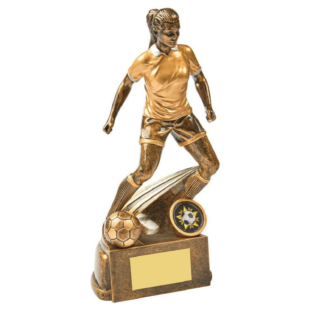 Antique Gold Female Football Resin 220mm