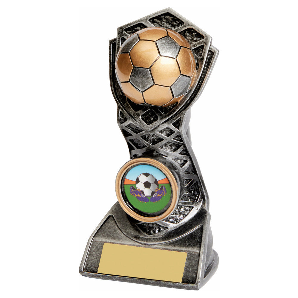Silver/Gold Football Shield Tower 180mm
