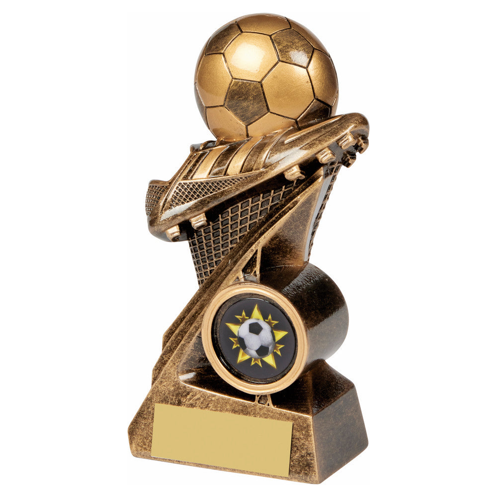 Antique Gold Football Tower Boot/Ball 150mm