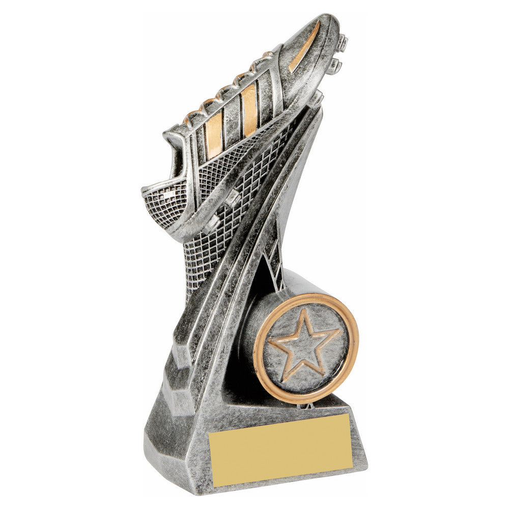 Antique Silver Football Boot Award 110mm