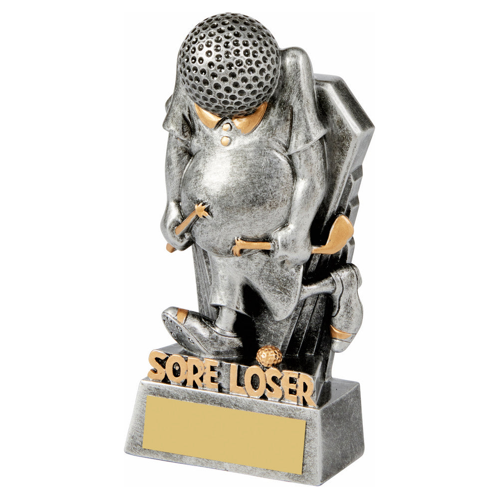 Antique Silver Golf Ball Head - SORE LOSER 130mm