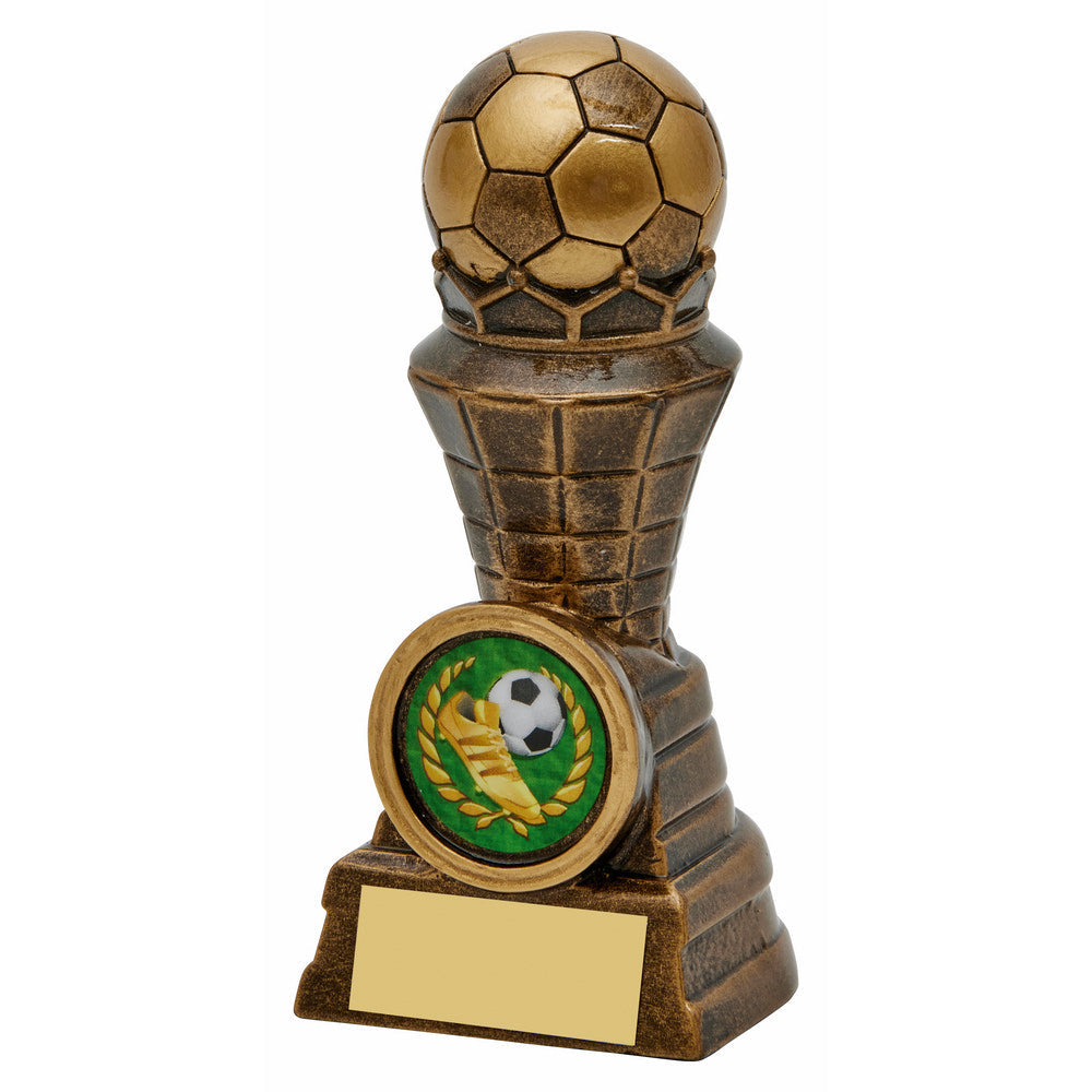 Antique Gold Resin Football Tower 110mm