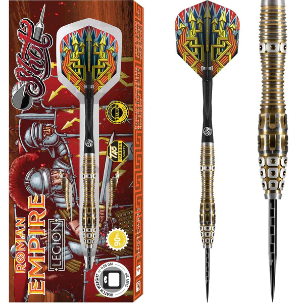 Shot - Shot Roman Empire Legion Darts - Steel Tip - Black & Gold