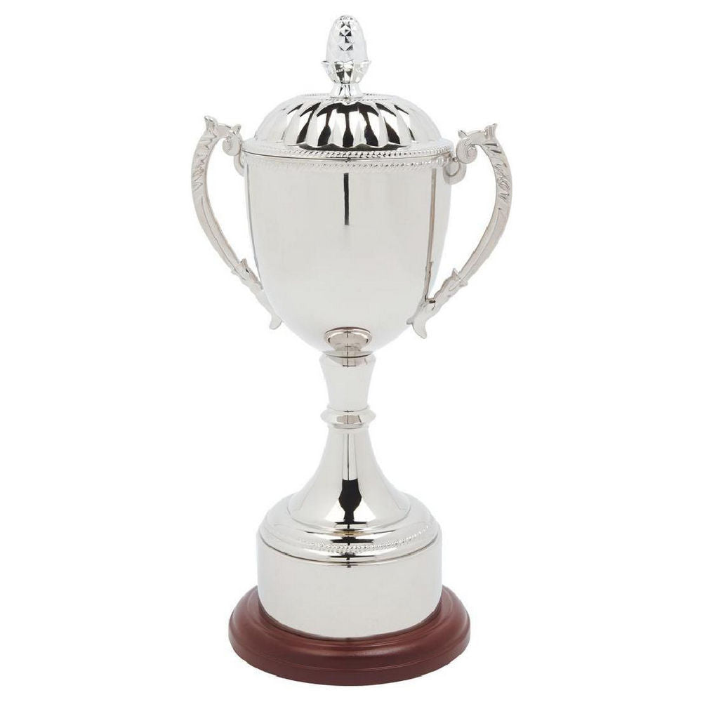 Nickel Plated Cup with Lid & Plinth Band 500mm