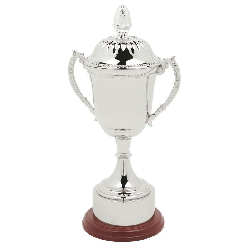 Nickel Plated Cup with Plinth Band & Lid 440mm