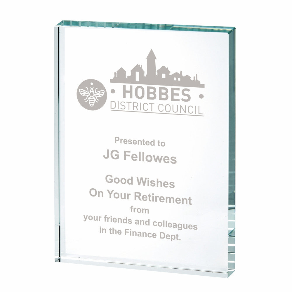 Crystal Block Award (In Presentation Case) 200mm