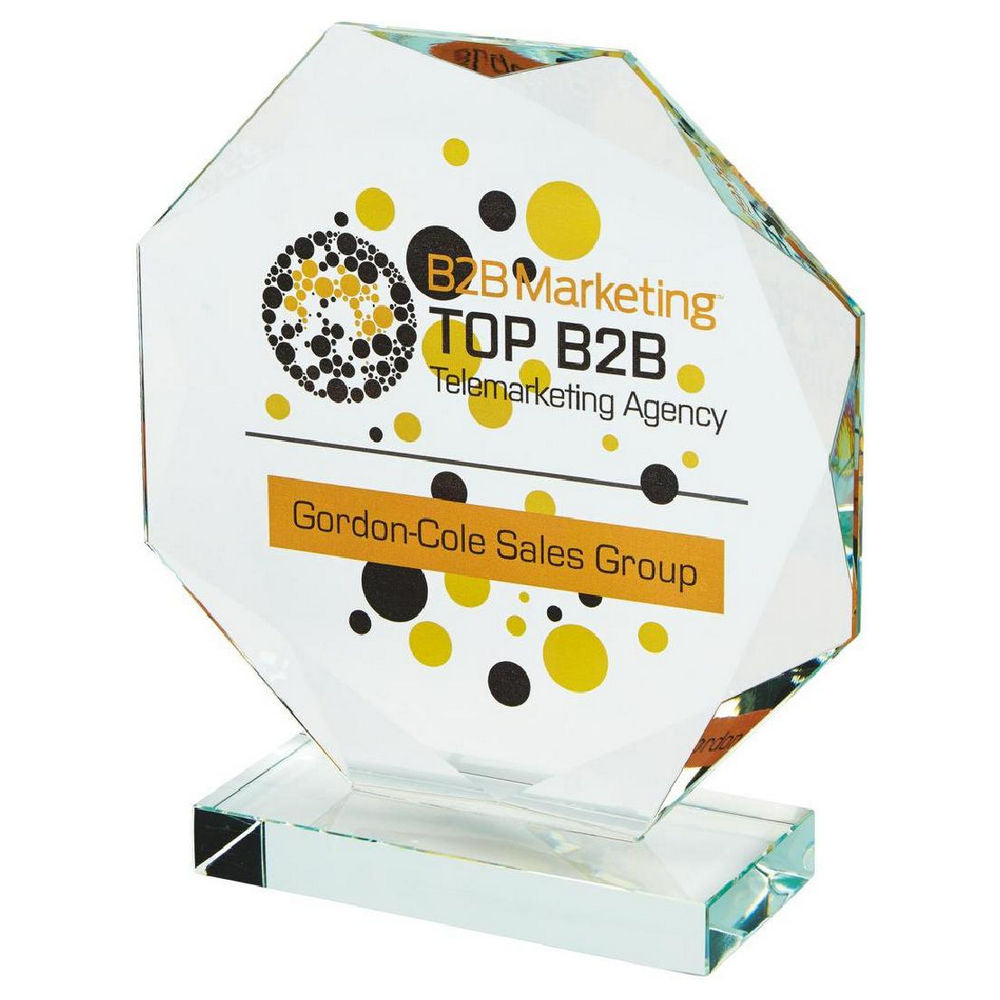 Crystal Octagon Award for Colour Printing (In Presentation Case) 165mm