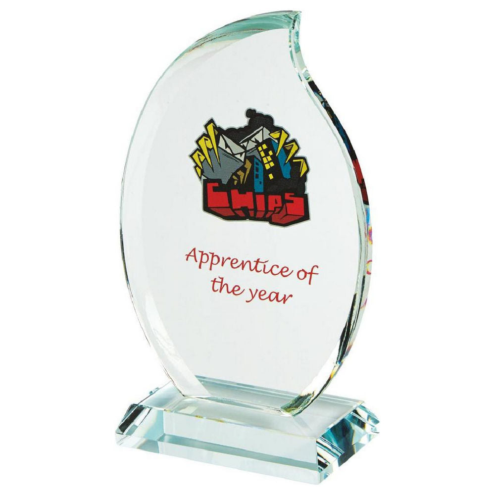 Clear Glass Flame Stand for Colour Printing (In Presentation Case) 145mm