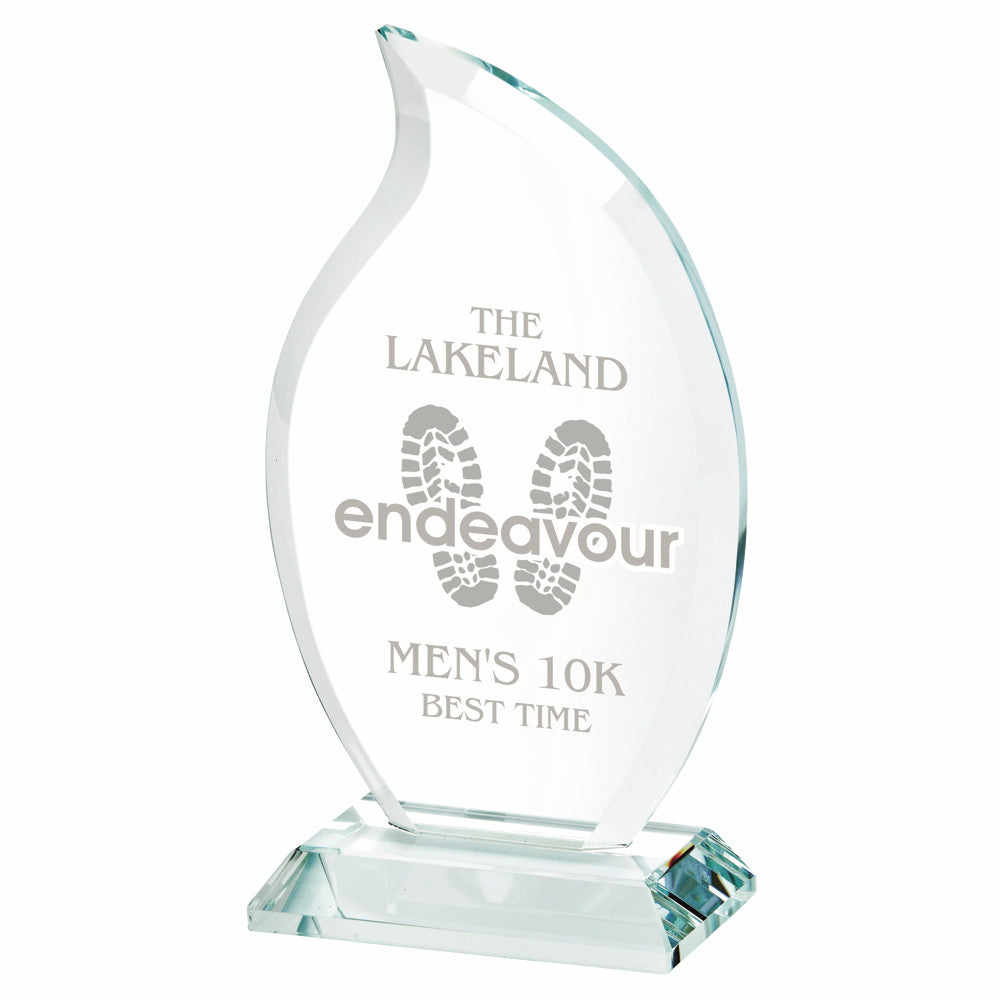 Clear Glass Flame Stand (In Presentation Case) 235mm