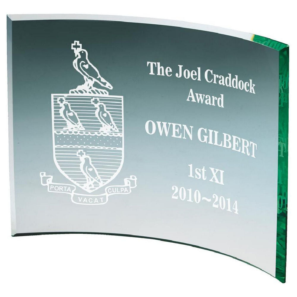 Jade Curve Glass Award 125mm