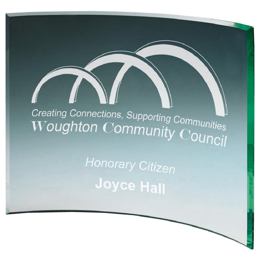 Jade Curve Glass Award 180mm