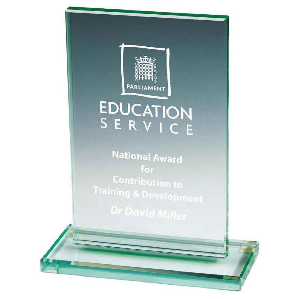 Jade Glass Rectangle Stand 165mm