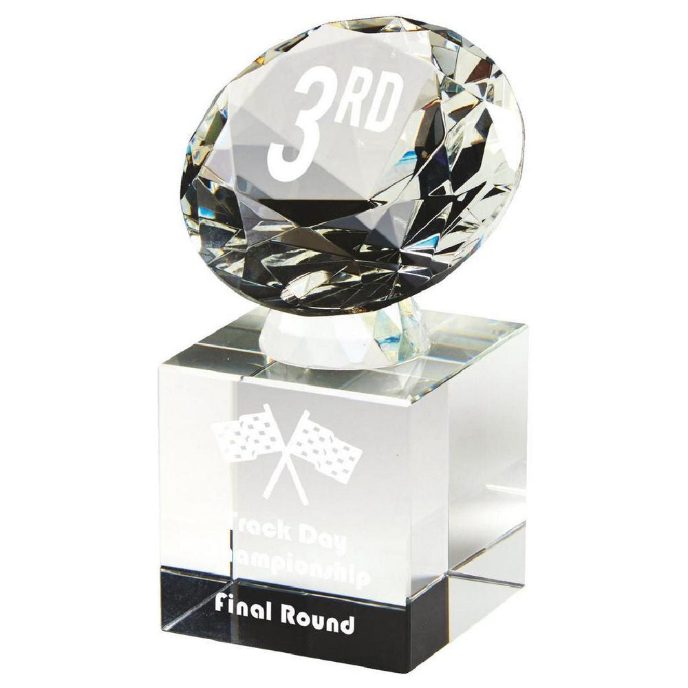 Crystal Diamond Column Award (In Presentation Case) 105mm