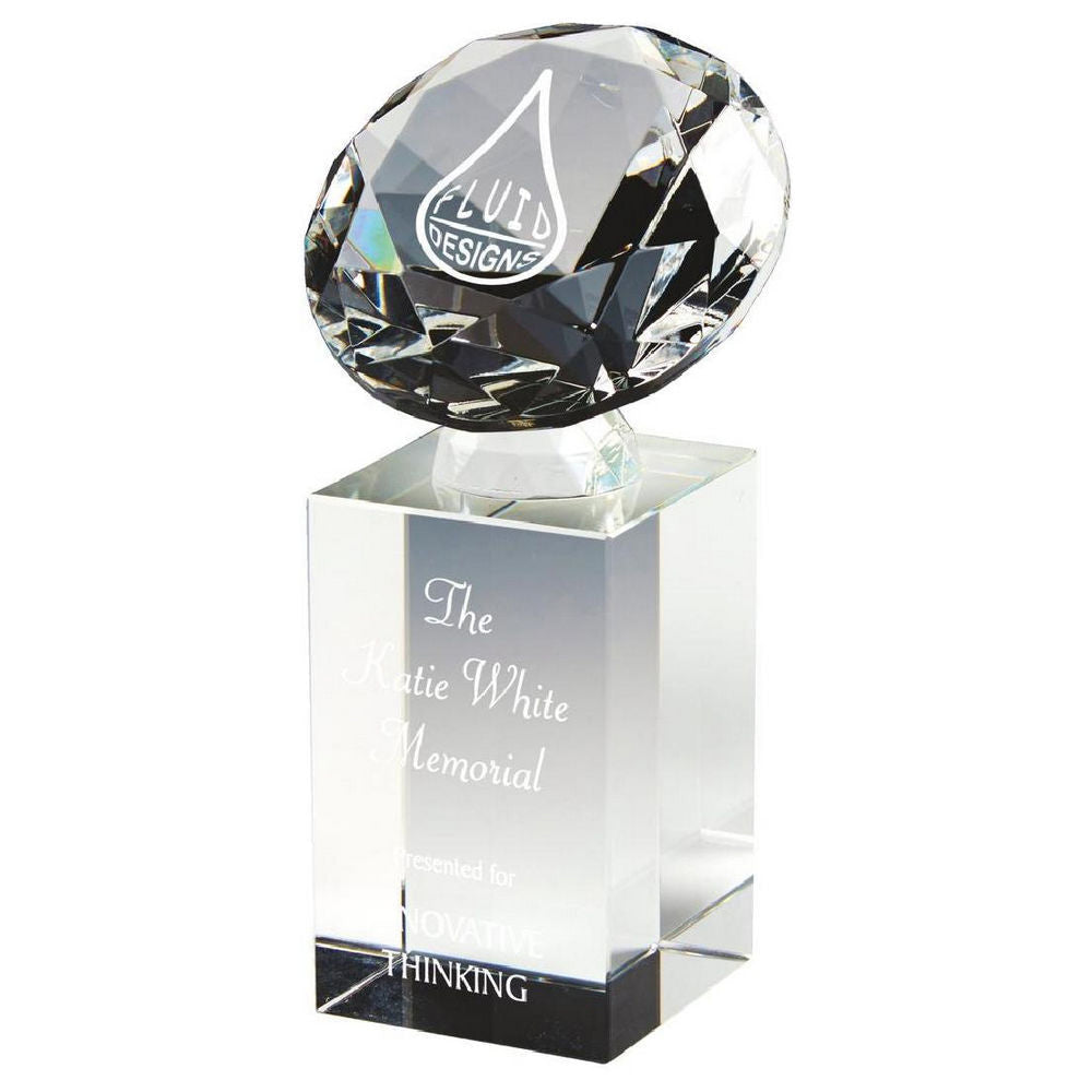 Crystal Diamond Column Award (In Presentation Case) 145mm