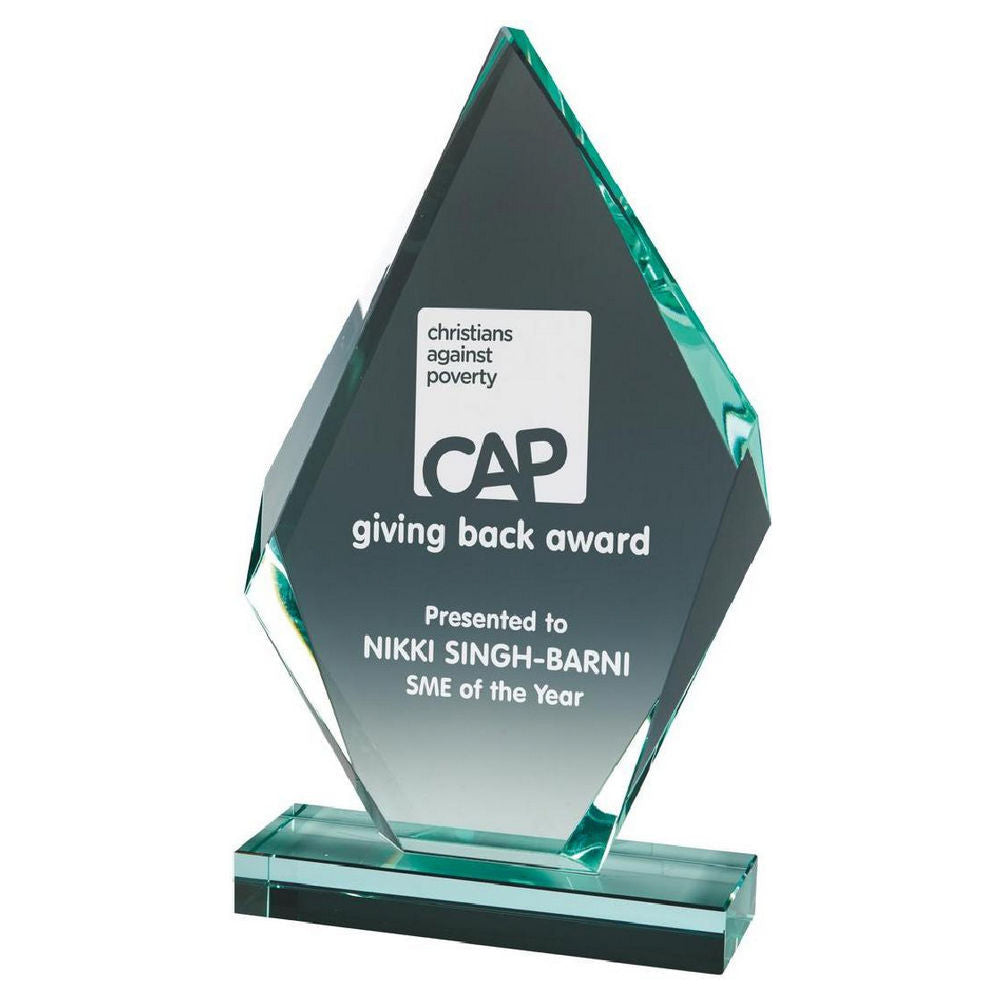 Premium Jade Glass Iceberg Stand - HEAVY (In Presentation Case) 245mm