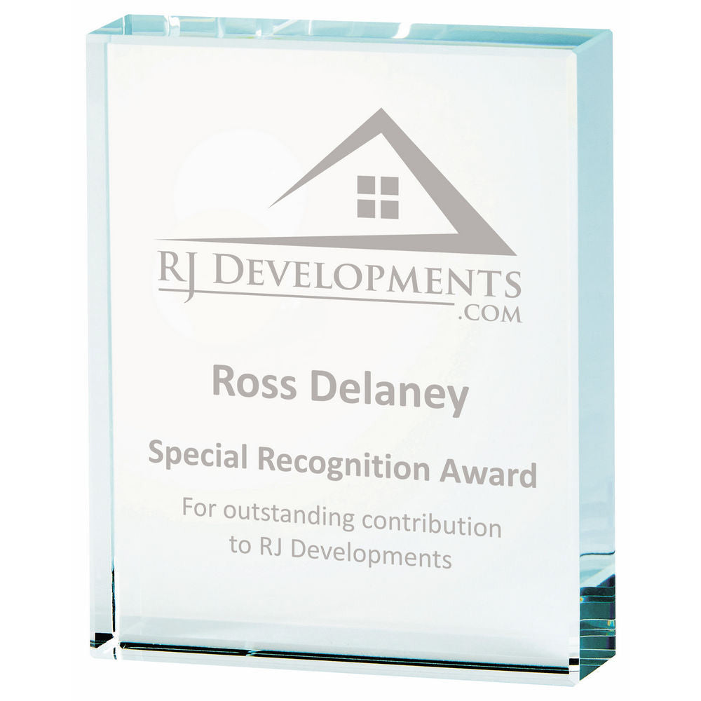 Crystal Block Award (In Presentation Case) - 20mm Thick 120mm