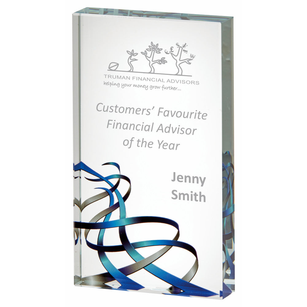 Blue Ribbon Glass Block 180mm