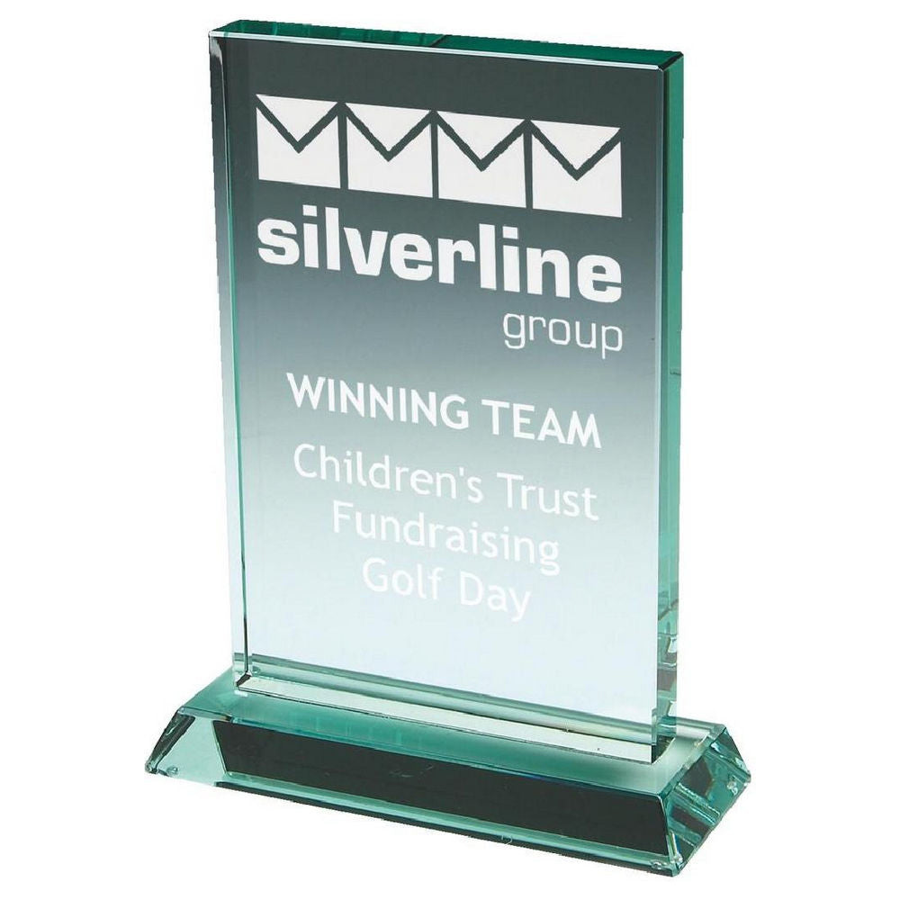 Premium Jade Glass Rectangular Stand (In Presentation Case) 120mm