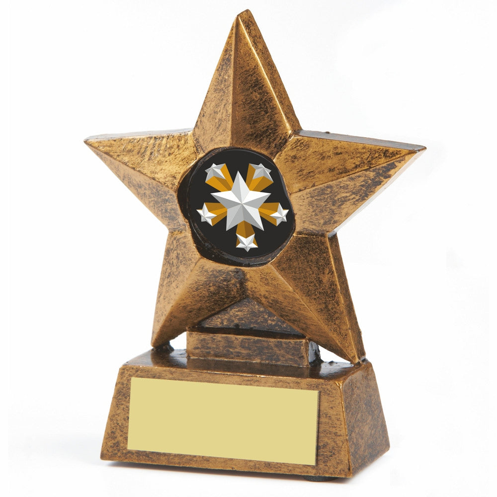 Antique Gold Resin Star Award 100mm