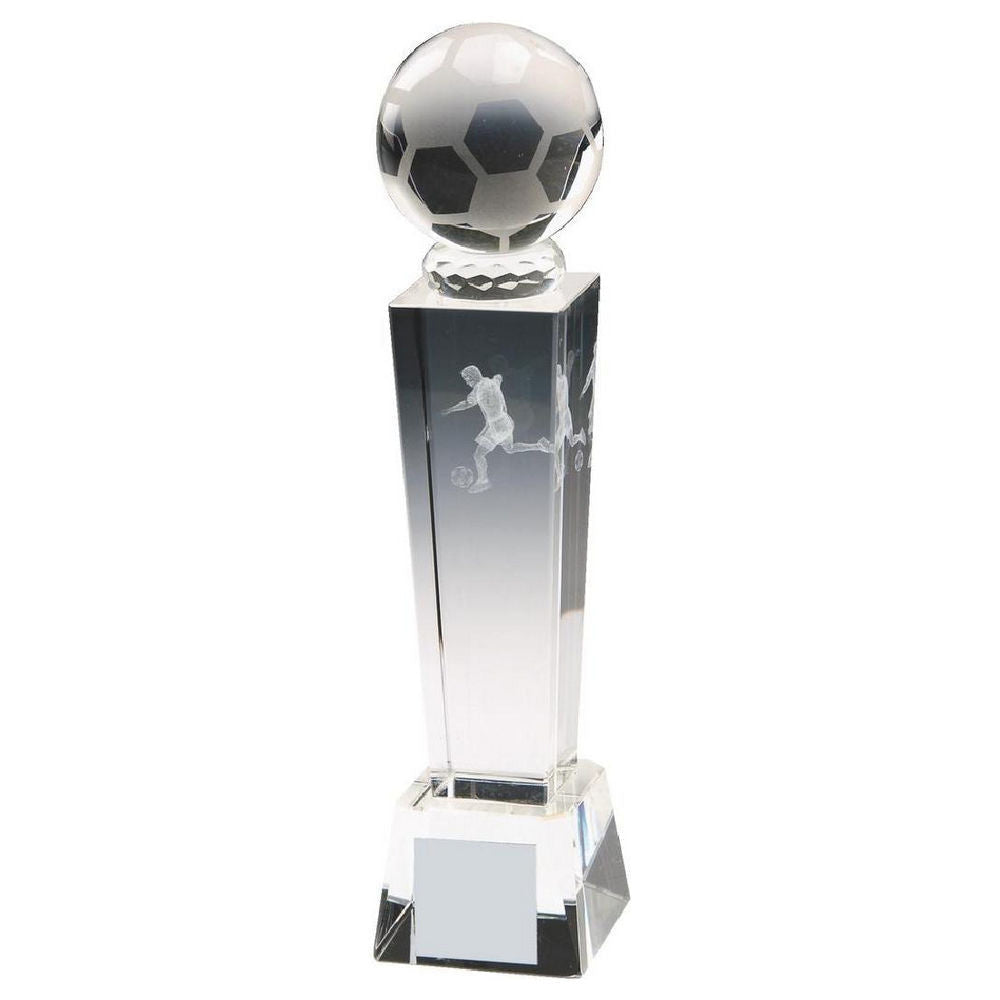Crystal Column 3D Football Award 180mm