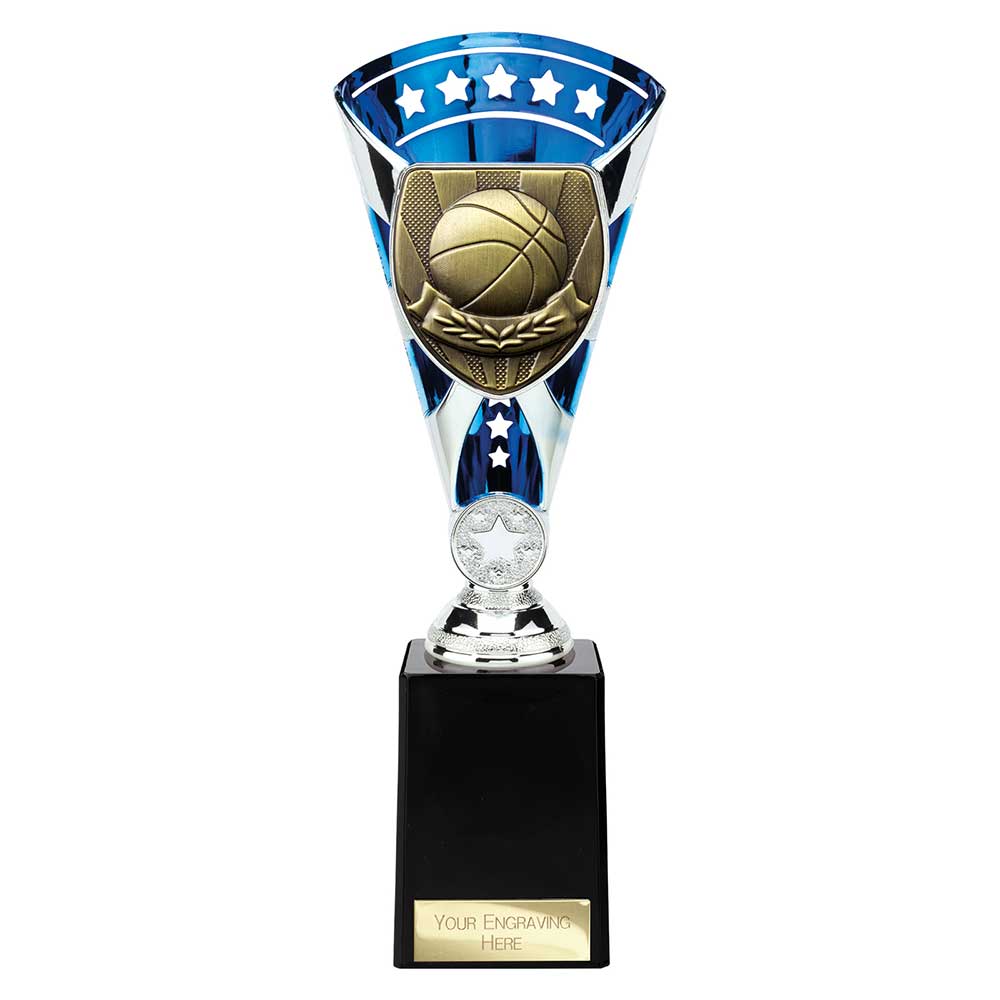 Cobra Star Cup Basketball Silver & Blue 255mm