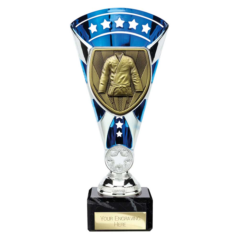 Cobra Star Cup Martial Arts Gee Silver & Blue 210mm