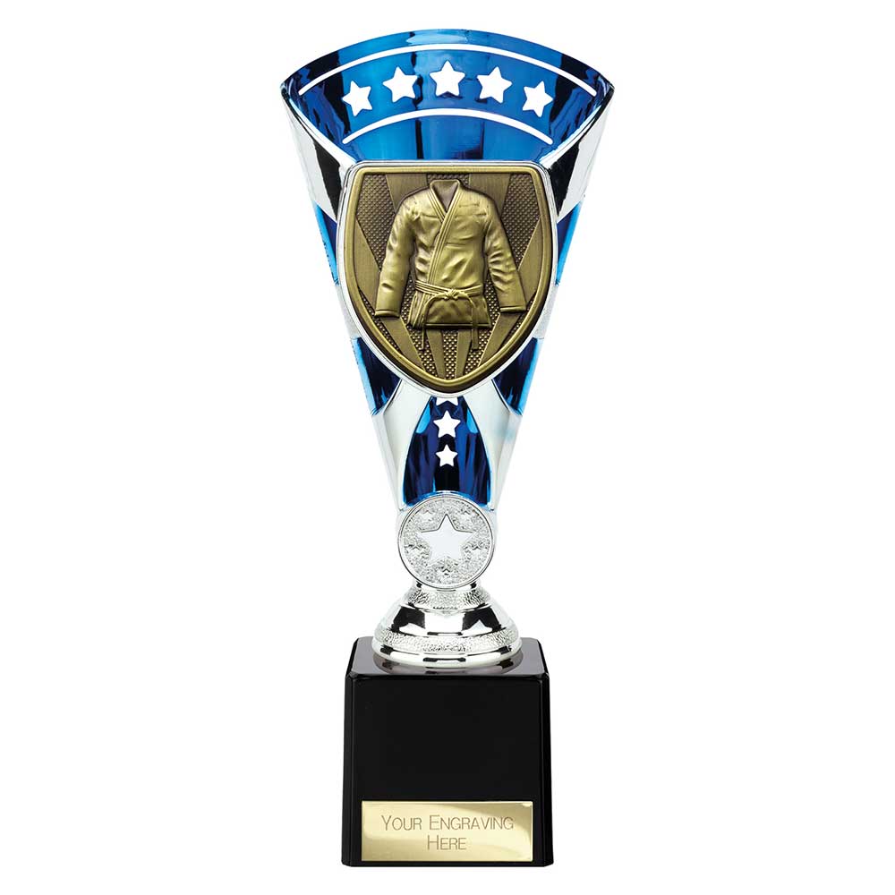 Cobra Star Cup Martial Arts Gee Silver & Blue 230mm