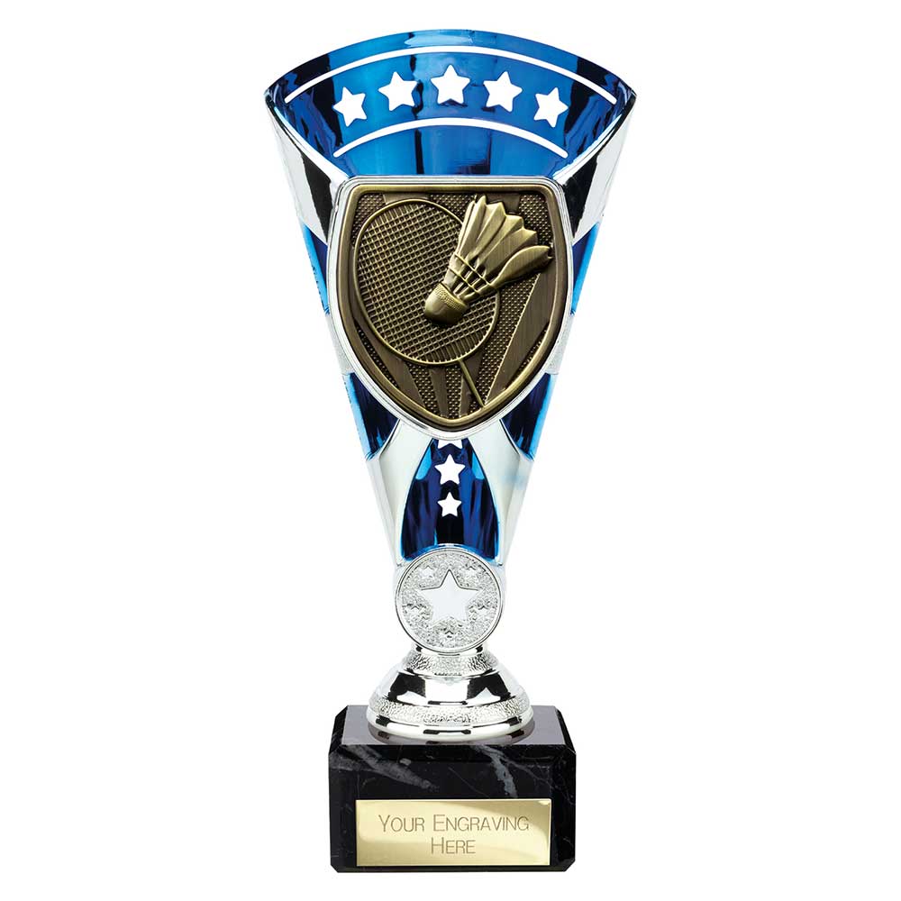 Cobra Star Cup Badminton Silver & Blue 210mm