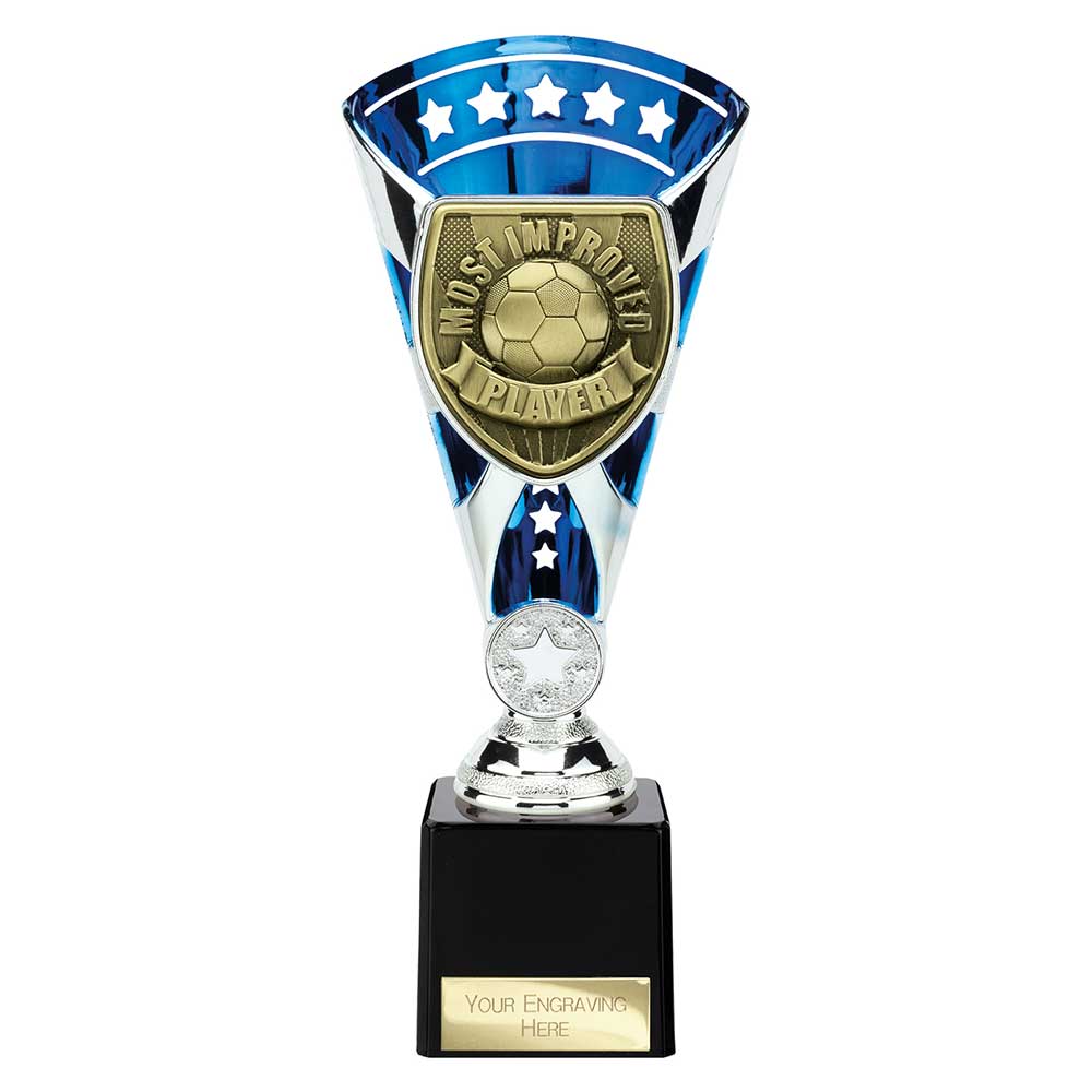 Cobra Star Cup Most Improved Player Silver & Blue 230mm