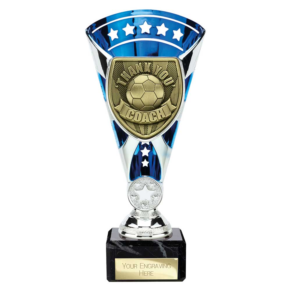 Cobra Star Cup Thank you Coach Silver & Blue 210mm