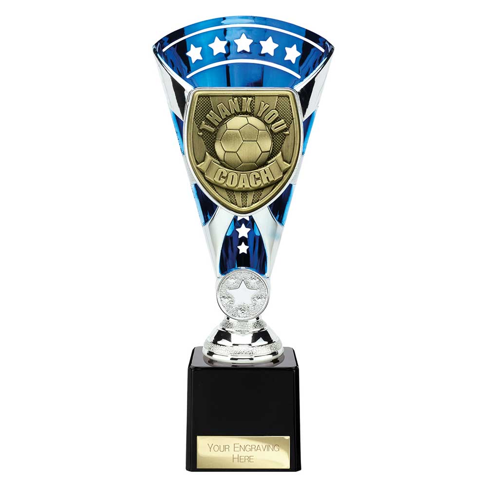 Cobra Star Cup Thank you Coach Silver & Blue 230mm