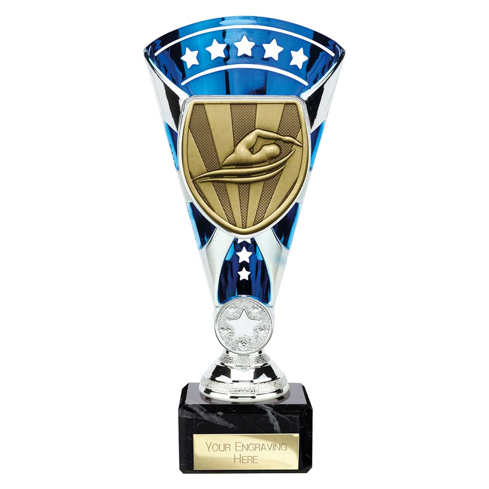Cobra Star Cup Swimming Silver & Blue 210mm