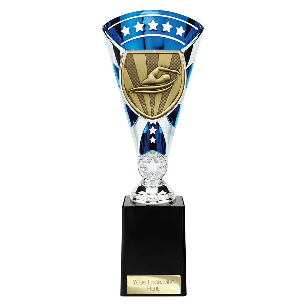 Cobra Star Cup Swimming Silver & Blue 255mm