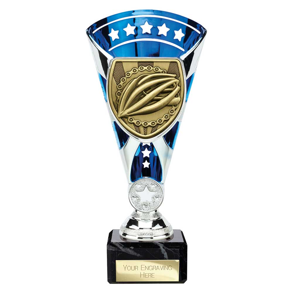 Cobra Star Cup Cycling Silver & Blue 210mm