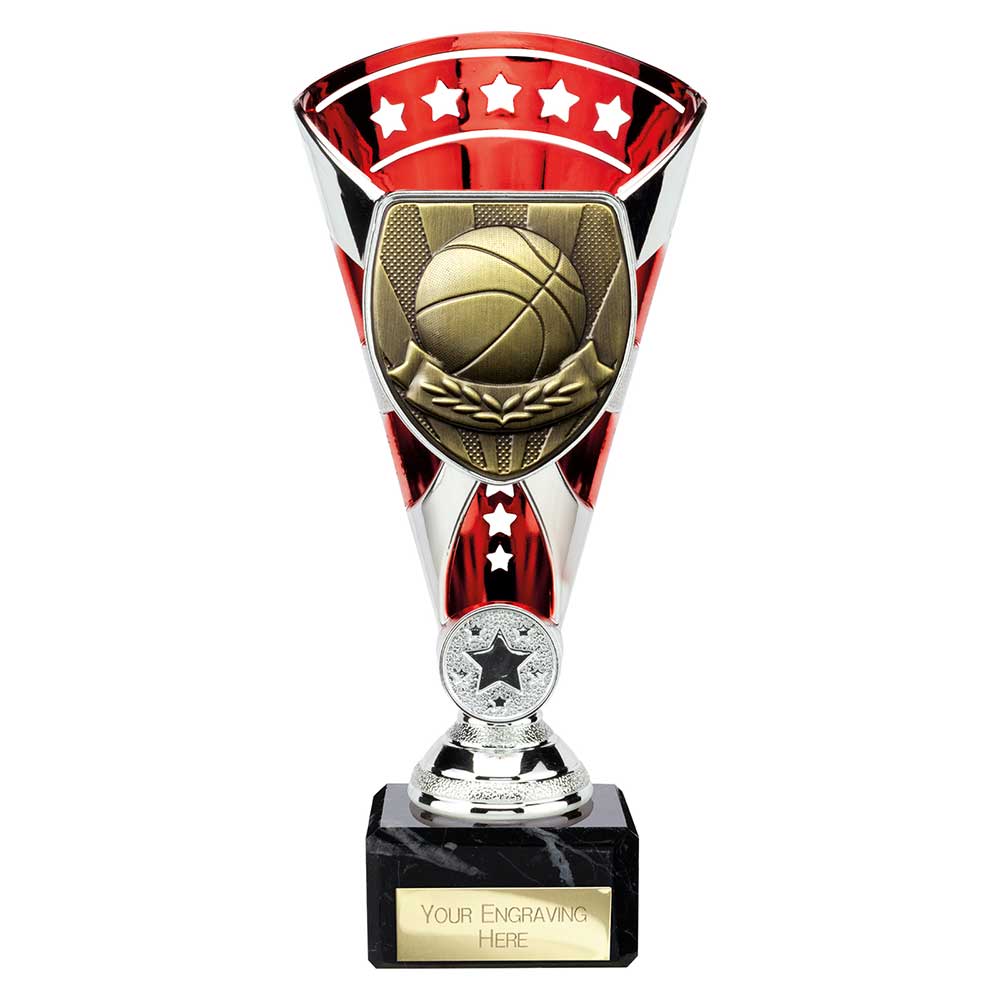 Cobra Star Cup Basketball Silver & Red 210mm