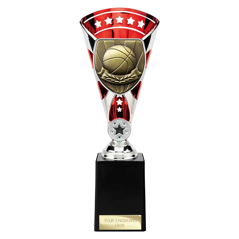Cobra Star Cup Basketball Silver & Red 255mm