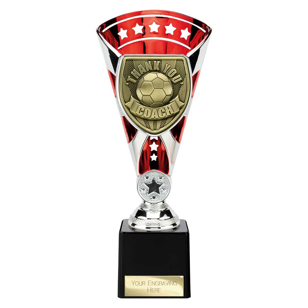 Cobra Star Cup Thank you Coach Silver & Red 230mm