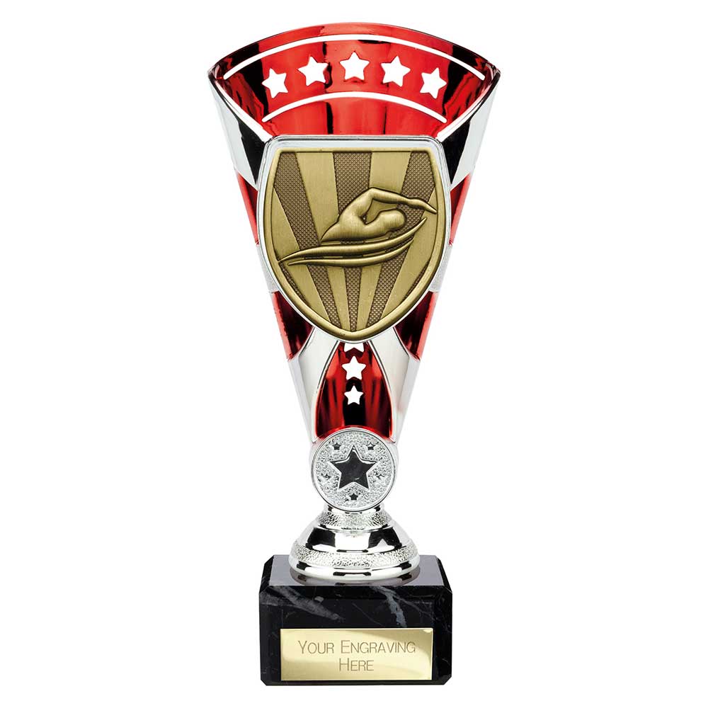 Cobra Star Cup Swimming Silver & Red 210mm