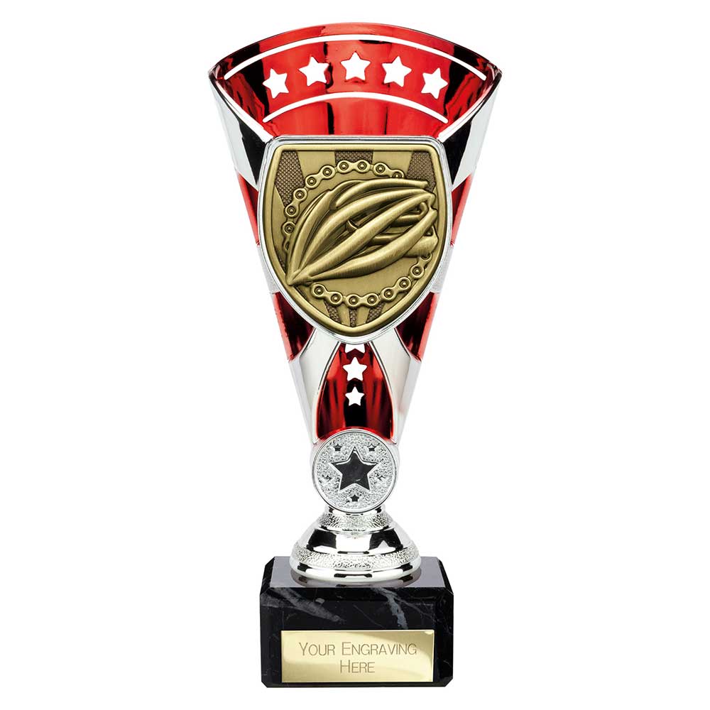 Cobra Star Cup Cycling Silver & Red 210mm