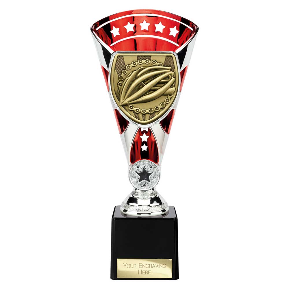 Cobra Star Cup Cycling Silver & Red 230mm