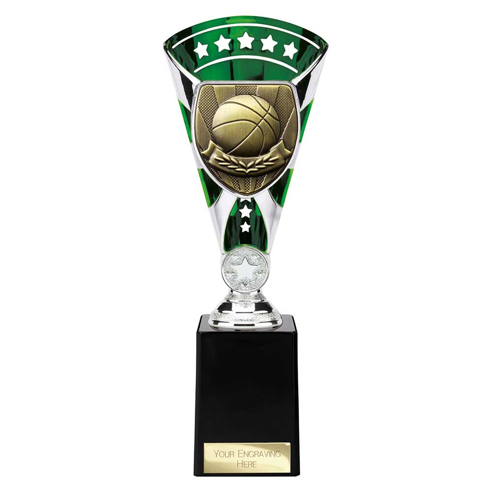 Cobra Star Cup Basketball Silver & Green 255mm