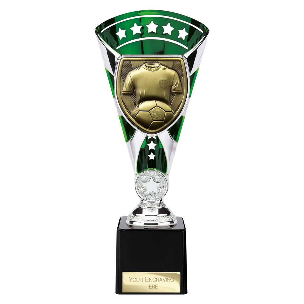 Cobra Star Cup Football Shirt & Ball Silver & Green 230mm
