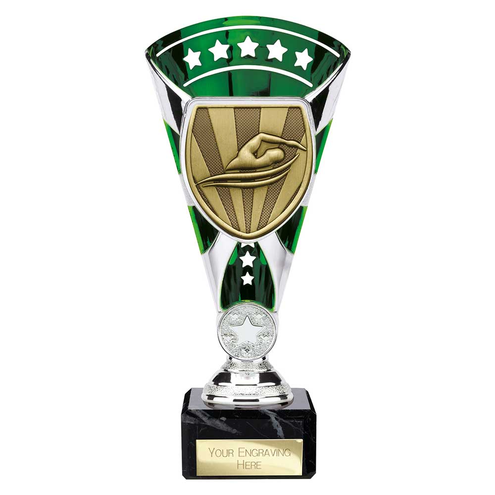 Cobra Star Cup Swimming Silver & Green 210mm