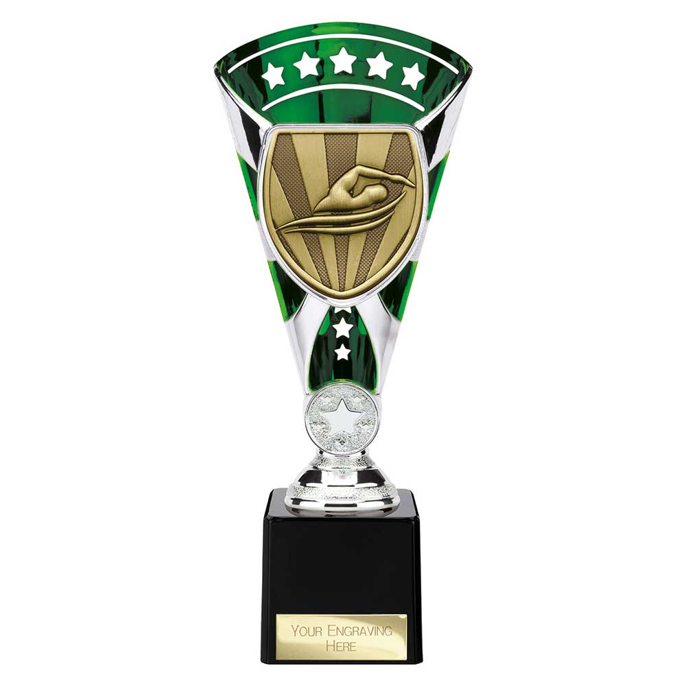Cobra Star Cup Swimming Silver & Green 230mm